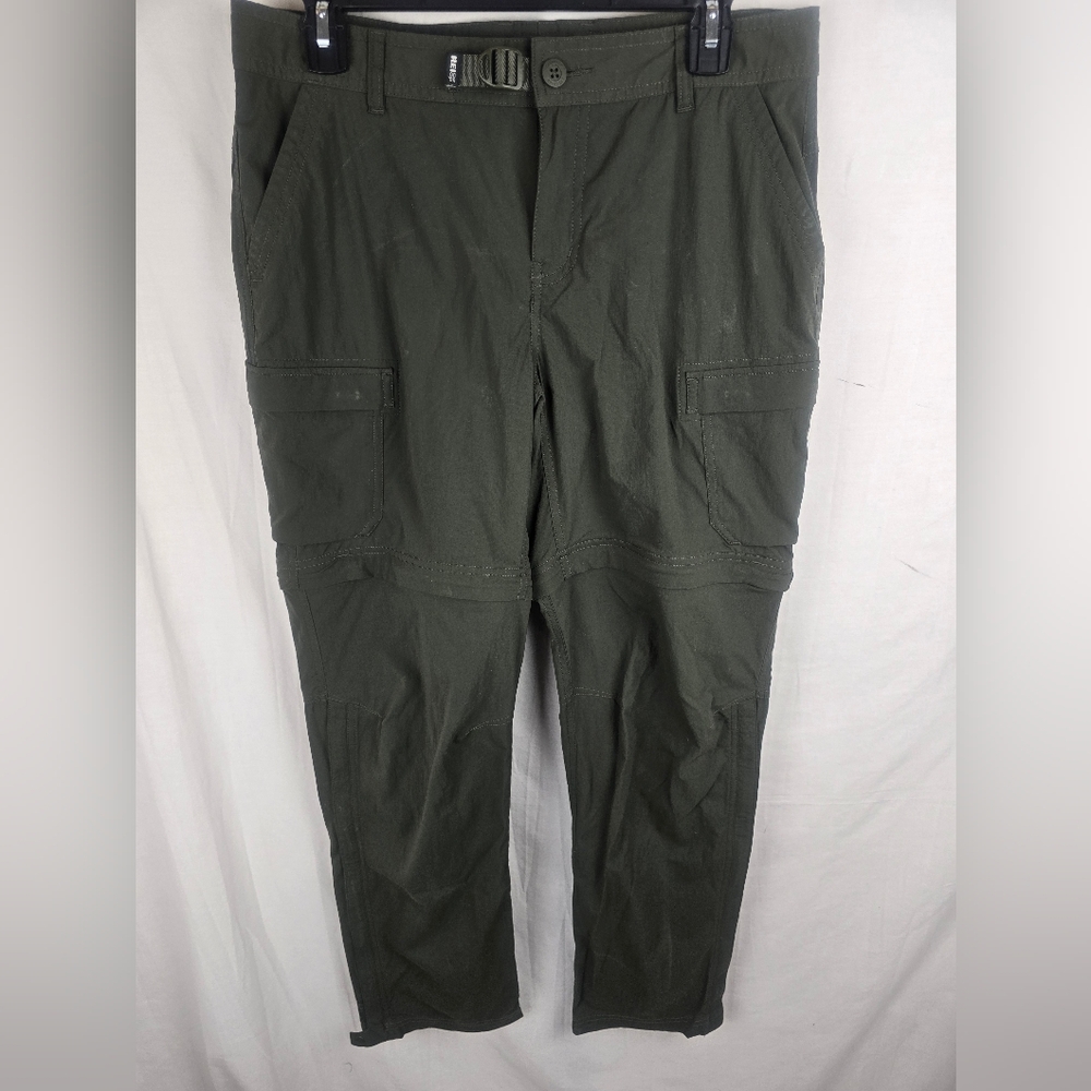 REI CO-OP Women's Olive Relaxed Convertible Zip OFF Cargo Pants Sz 10